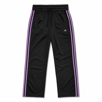 Vintage Adidas Baggy Track Pants — Black / Purple